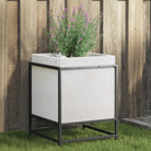 Plantenbak biedt duurzaamheid met massief grenenhout voor tuin of balkon - Wit grenenhout / 40 x 40 x 50 cm / 1