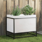 Plantenbak biedt duurzaamheid met massief grenenhout voor tuin of balkon - Wit grenenhout / 60 x 40 x 50 cm / 1