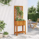 Plantenbak met latwerk van massief acaciahout voor tuin en terras - Bloempotten & plantenbakken