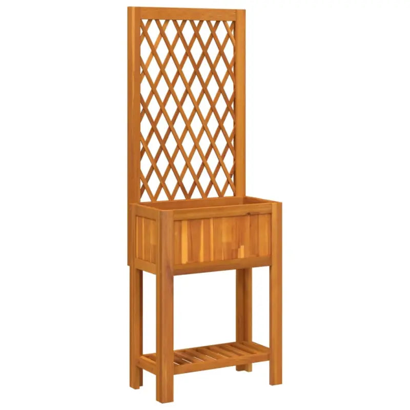 Plantenbak met latwerk van massief acaciahout voor tuin en terras - Bloempotten & plantenbakken