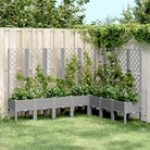 Plantenbak met latwerk voor klimplanten in tuin of op terras - Lichtgrijs / 200 x 160 x 142 cm / 1 - Bloempotten &