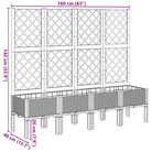 Plantenbak met latwerk voor klimplanten in tuin of op terras - Bloempotten & plantenbakken