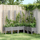 Plantenbak met latwerk voor klimplanten in tuin of op terras - Lichtgrijs / 160 x 120 x 142 cm / 1 - Bloempotten &