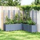 Plantenbak met latwerk voor klimplanten in tuin of terras - Blauwgrijs / 160 x 160 x 140 cm / 1 - Bloempotten &