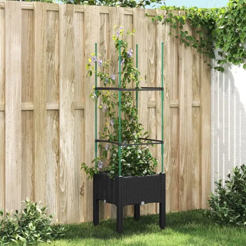 Plantenbak met latwerk voor klimplanten in tuin of terras - Bloempotten & plantenbakken