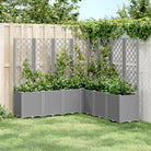 Plantenbak met latwerk voor klimplanten in tuin of terras - Lichtgrijs / 160 x 160 x 140 cm / 1 - Bloempotten &