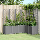 Plantenbak met latwerk voor klimplanten in tuin of terras - Lichtgrijs / 160 x 120 x 140 cm / 1 - Bloempotten &