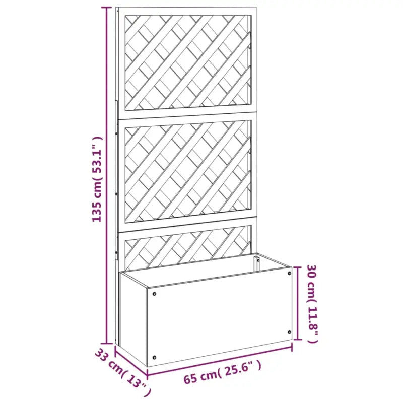 Plantenbak met Latwerk voor Tuin en Balkon - Bloempotten & plantenbakken