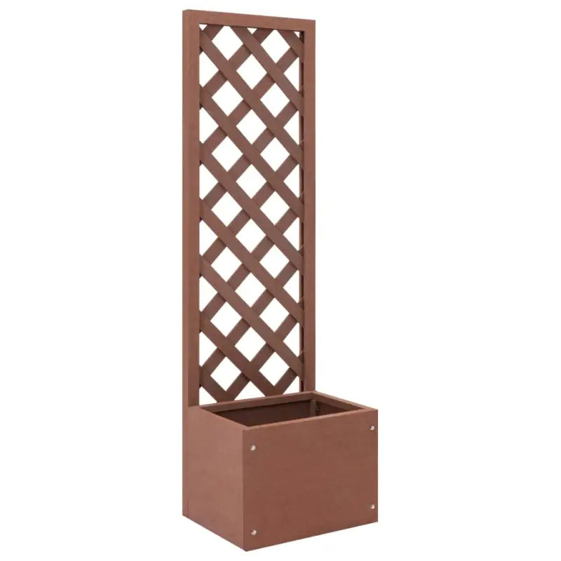 Plantenbak met Latwerk voor Tuin en Balkon - Bruin / 40 x 30 x 135 cm / 1 - Bloempotten & plantenbakken