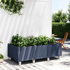 Plantenbak met wielen voor tuin en terras - Blauwgrijs / 150 x 80 x 54 cm / 1 - Bloempotten & plantenbakken