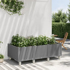 Plantenbak met wielen voor tuin en terras - Lichtgrijs / 150 x 80 x 54 cm / 1 - Bloempotten & plantenbakken
