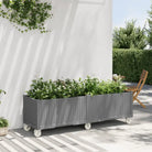 Plantenbak met wielen voor tuin en terras - Lichtgrijs / 160 x 50 x 54 cm / 1 - Bloempotten & plantenbakken