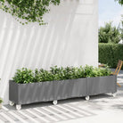 Plantenbak met wielen voor tuin en terras - Lichtgrijs / 240 x 50 x 54 cm / 1 - Bloempotten & plantenbakken