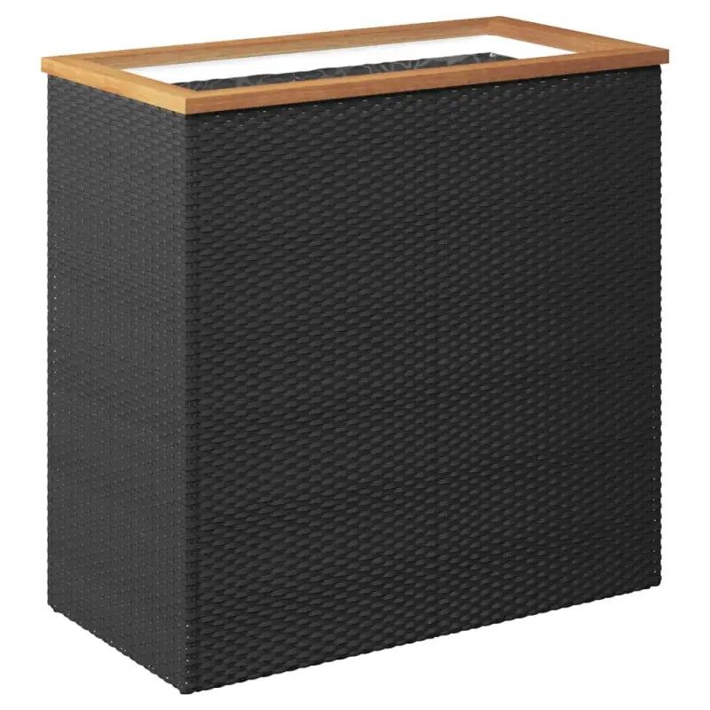 Plantenbak van poly rattan met kunststof binnenzak voor tuin en balkon - Bloempotten & plantenbakken