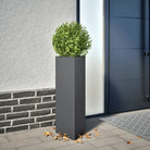Plantenbak voor je favoriete planten en bloemen voor tuin of balkon - Staal/Antracietkleurig / 30 x 26 x 75 cm / 1