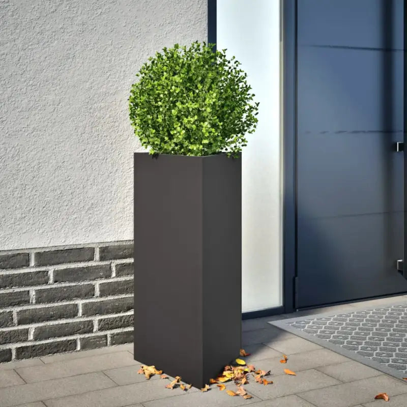 Plantenbak voor je favoriete planten en bloemen voor tuin of balkon - Staal/Zwart / 40 x 34.5 x 70 cm / 2 - Bloempotten