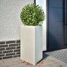 Plantenbak voor je favoriete planten en bloemen voor tuin of balkon - Staal/Wit / 50 x 43 x 75 cm / 1 - Bloempotten &