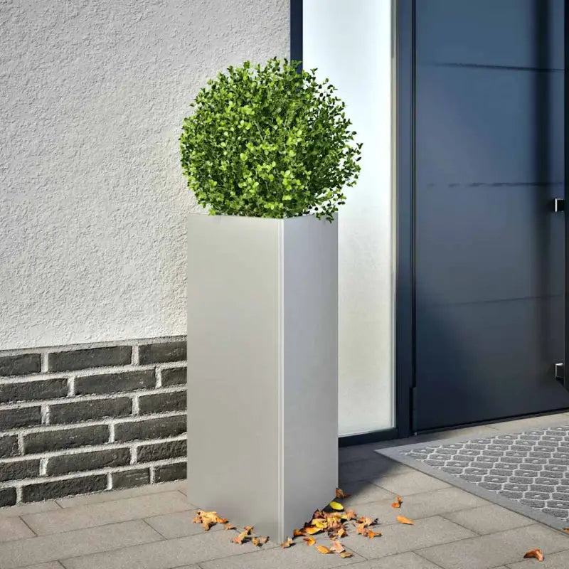 Plantenbak voor je favoriete planten en bloemen voor tuin of balkon - Gegalvaniseerd staal/Grijs / 40 x 40 x 75 cm / 2