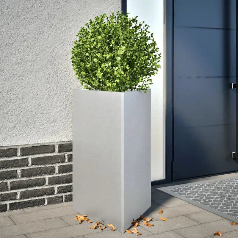 Plantenbak voor je favoriete planten en bloemen voor tuin of balkon - Gegalvaniseerd staal/Grijs / 50 x 43 x 75 cm / 1