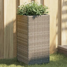 Plantenbakken van poly rattan met nonwoven zak voor buitengebruik - Grijs / 30 x 30 x 60 cm / 1 - Bloempotten &