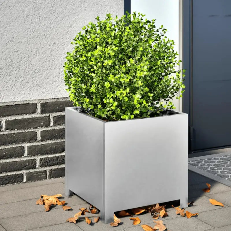 Plantenbakken voor je favoriete planten en bloemen voor tuin en balkon - Gegalvaniseerd staal/Grijs / 40 x 40 x 40 cm