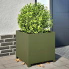 Plantenbakken voor je favoriete planten en bloemen voor tuin en balkon - Staal/Groen / 50 x 50 x 50 cm / 1