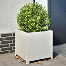 Plantenbakken voor je favoriete planten en bloemen voor tuin en balkon - Staal/Wit / 50 x 50 x 50 cm / 1 - Bloempotten