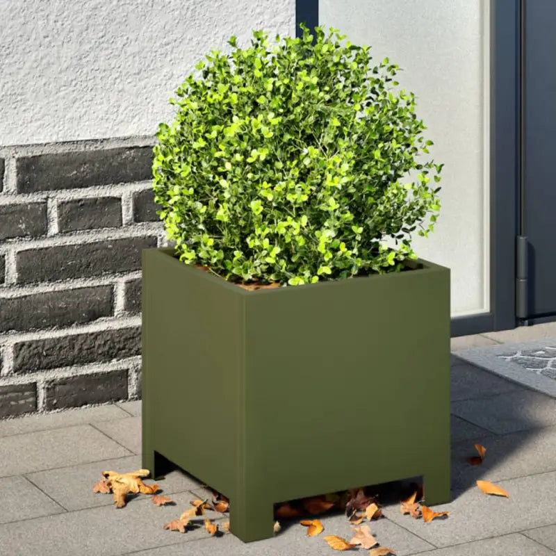 Plantenbakken voor je favoriete planten en bloemen voor tuin en balkon - Staal/Groen / 30 x 30 x 30 cm / 2