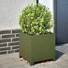 Plantenbakken voor je favoriete planten en bloemen voor tuin en balkon - Staal/Groen / 40 x 40 x 40 cm / 2
