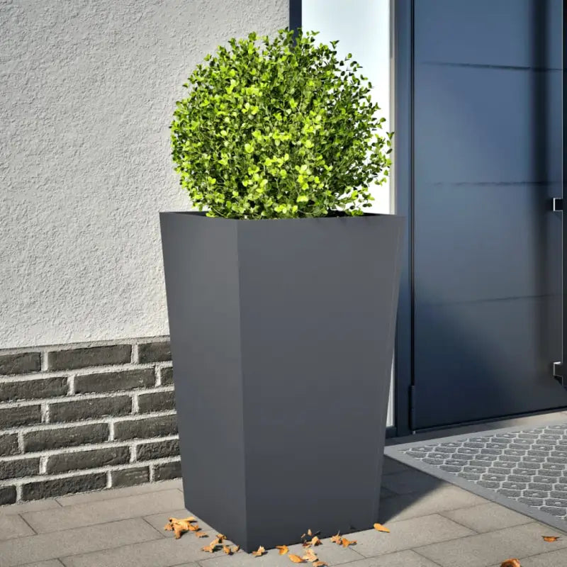Plantenbakken voor je favoriete planten voor tuin en balkon - Staal/Antracietkleurig / 45 x 45 x 75 cm / 1