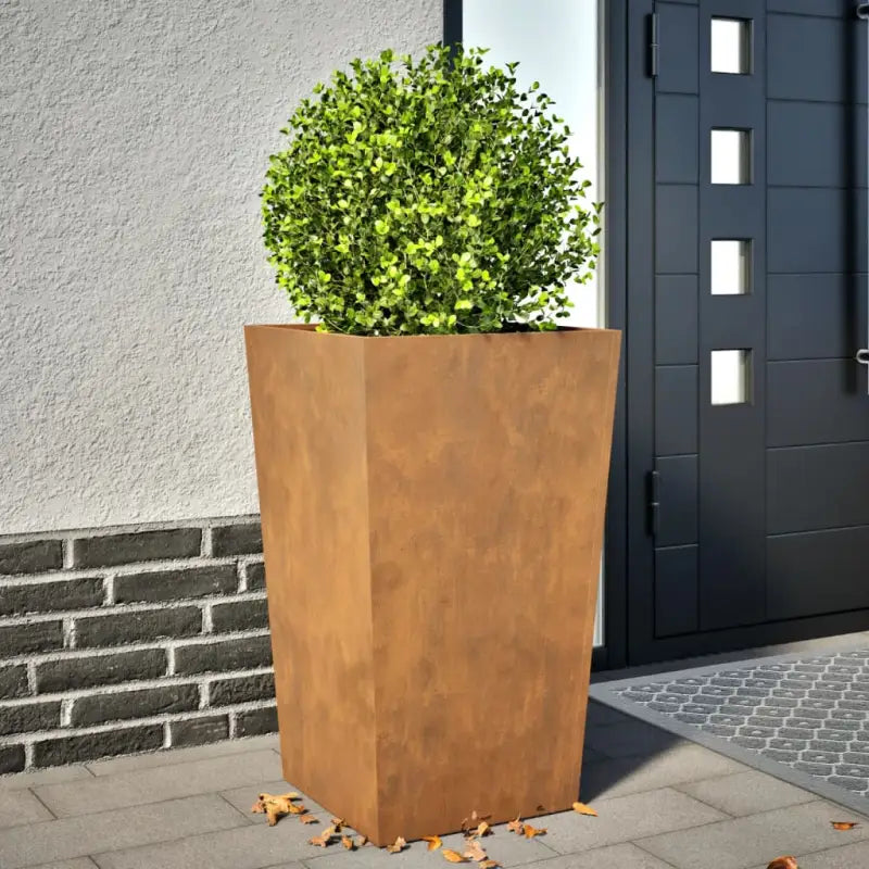 Plantenbakken voor je favoriete planten voor tuin en balkon - Cortenstaal/Bruin / 45 x 45 x 75 cm / 1 - Bloempotten &