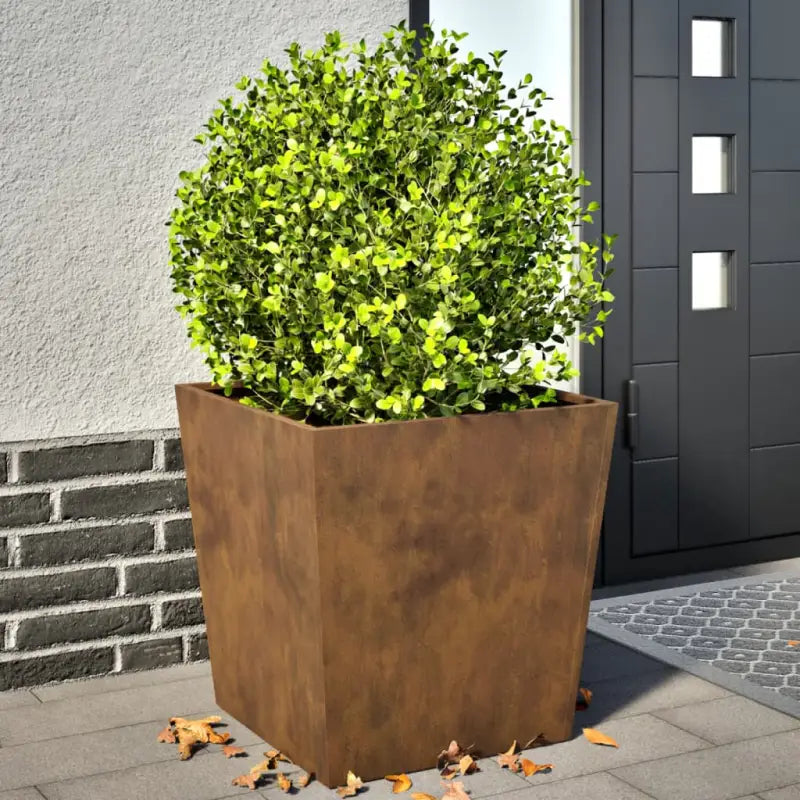 Plantenbakken voor je favoriete planten voor tuin en balkon - Cortenstaal/Bruin / 50 x 50 x 50 cm / 2 - Bloempotten &
