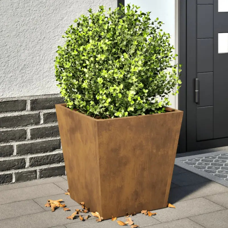 Plantenbakken voor je favoriete planten voor tuin en balkon - Cortenstaal/Bruin / 40 x 40 x 40 cm / 2 - Bloempotten &