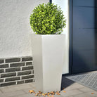Plantenbakken voor je favoriete planten voor tuin en balkon - Roestvrij staal/Lichtgrijs / 35 x 35 x 75 cm / 2