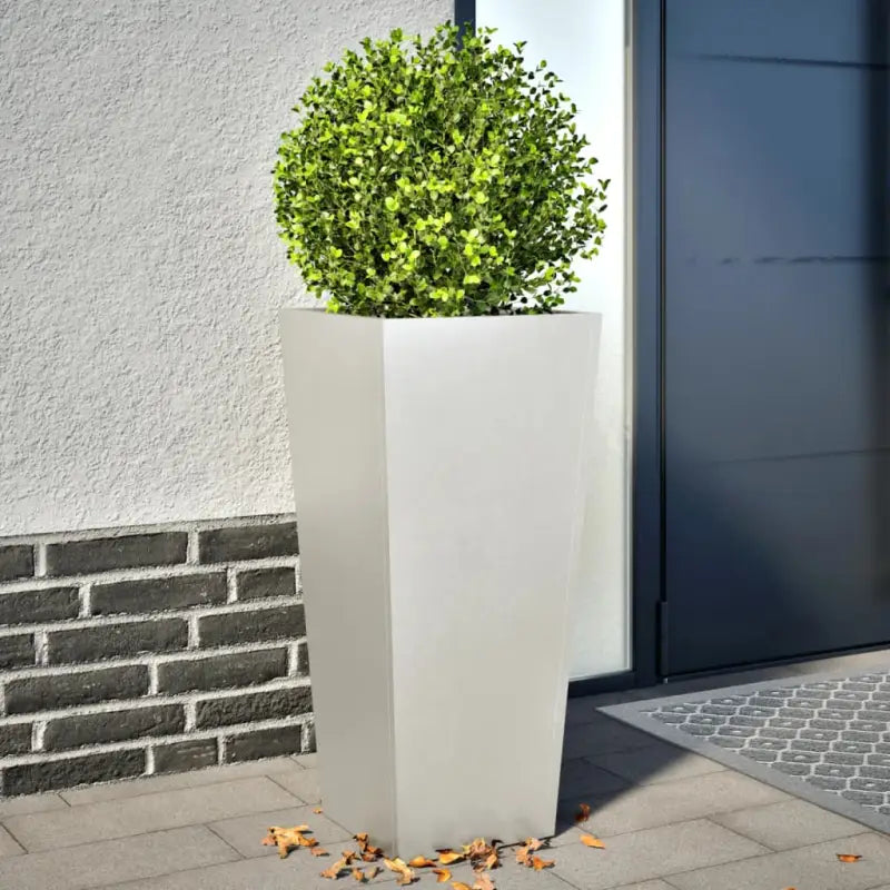Plantenbakken voor je favoriete planten voor tuin en balkon - Roestvrij staal/Lichtgrijs / 35 x 35 x 75 cm / 2