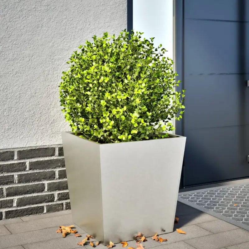 Plantenbakken voor je favoriete planten voor tuin en balkon - Roestvrij staal/Lichtgrijs / 50 x 50 x 50 cm / 1