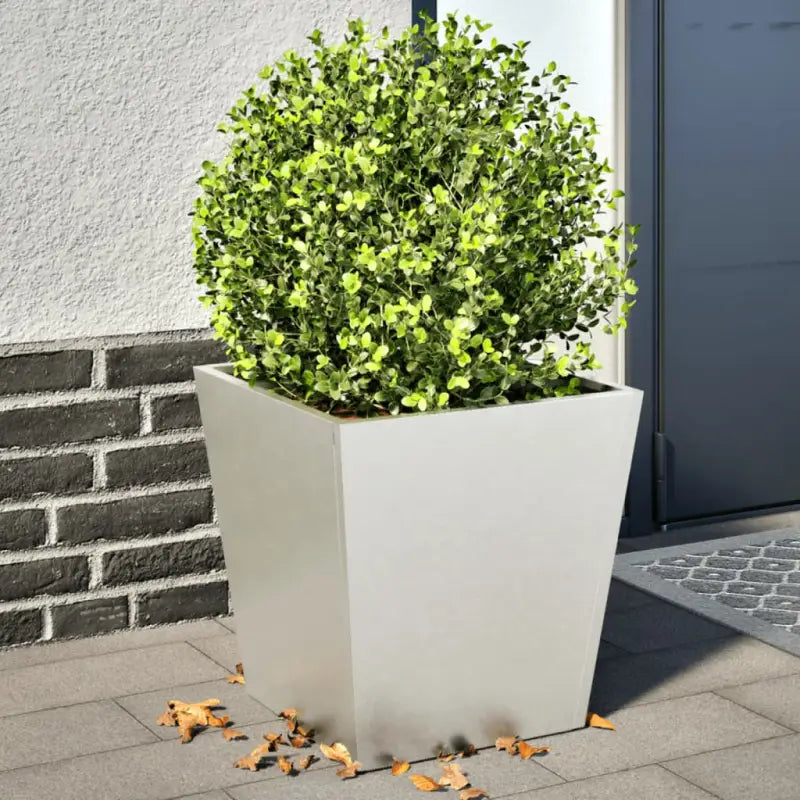 Plantenbakken voor je favoriete planten voor tuin en balkon - Roestvrij staal/Lichtgrijs / 40 x 40 x 40 cm / 2