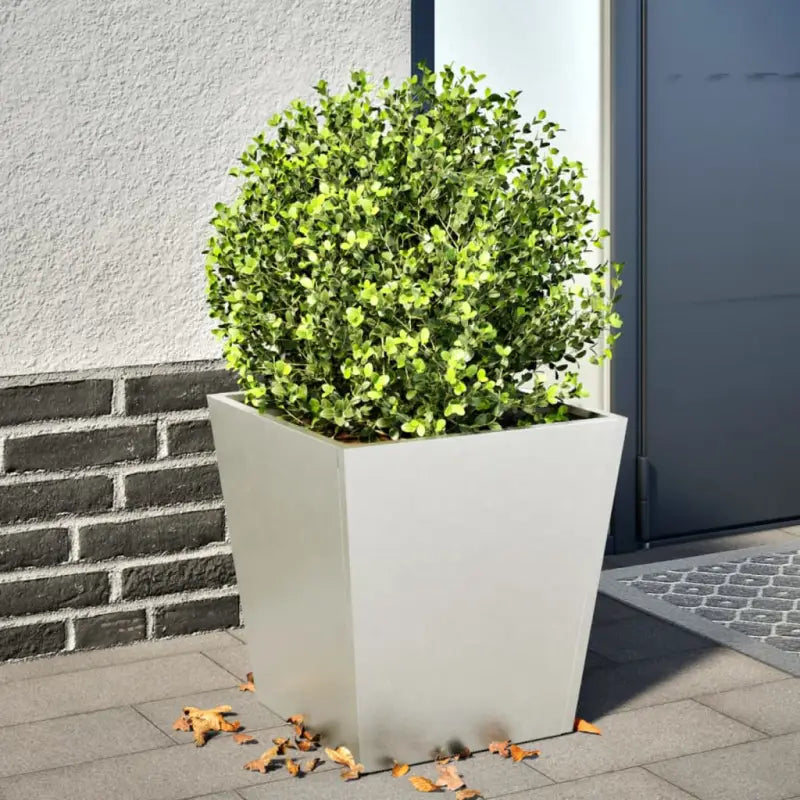 Plantenbakken voor je favoriete planten voor tuin en balkon - Roestvrij staal/Lichtgrijs / 40 x 40 x 40 cm / 1