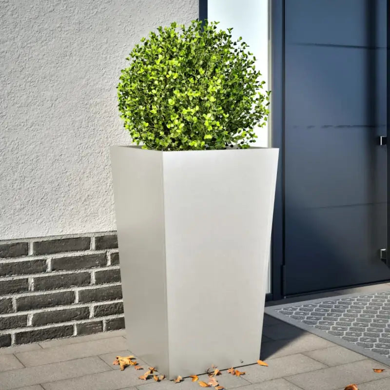 Plantenbakken voor je favoriete planten voor tuin en balkon - Roestvrij staal/Lichtgrijs / 45 x 45 x 75 cm / 1