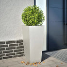 Plantenbakken voor je favoriete planten voor tuin en balkon - Roestvrij staal/Lichtgrijs / 35 x 35 x 75 cm / 1
