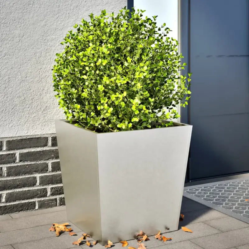 Plantenbakken voor je favoriete planten voor tuin en balkon - Roestvrij staal/Lichtgrijs / 50 x 50 x 50 cm / 2