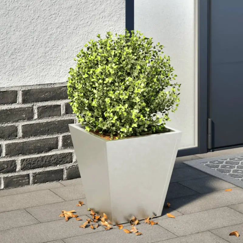 Plantenbakken voor je favoriete planten voor tuin en balkon - Roestvrij staal/Lichtgrijs / 30 x 30 x 30 cm / 1