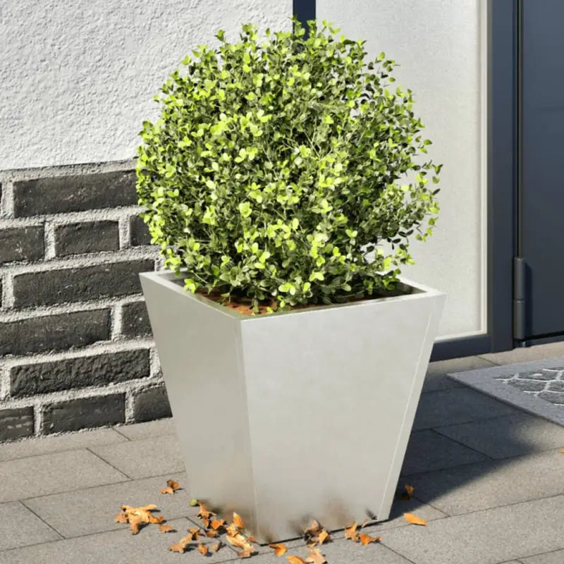 Plantenbakken voor je favoriete planten voor tuin en balkon - Roestvrij staal/Lichtgrijs / 30 x 30 x 30 cm / 2