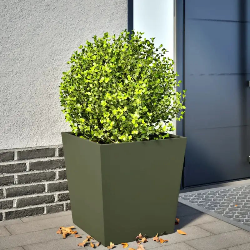 Plantenbakken voor je favoriete planten voor tuin en balkon - Staal/Groen / 50 x 50 x 50 cm / 1 - Bloempotten &