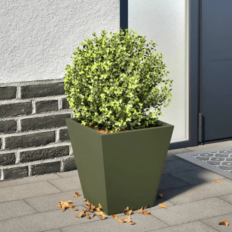 Plantenbakken voor je favoriete planten voor tuin en balkon - Staal/Groen / 30 x 30 x 30 cm / 1 - Bloempotten &