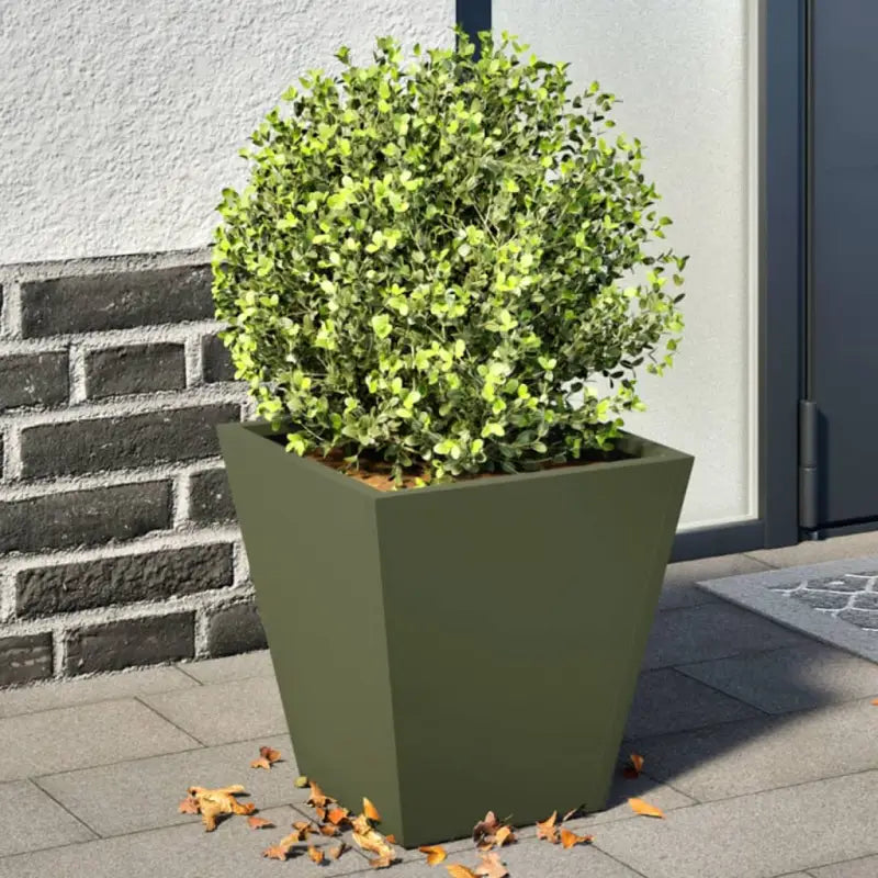 Plantenbakken voor je favoriete planten voor tuin en balkon - Staal/Groen / 30 x 30 x 30 cm / 2 - Bloempotten &