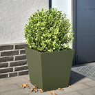 Plantenbakken voor je favoriete planten voor tuin en balkon - Staal/Groen / 40 x 40 x 40 cm / 1 - Bloempotten &