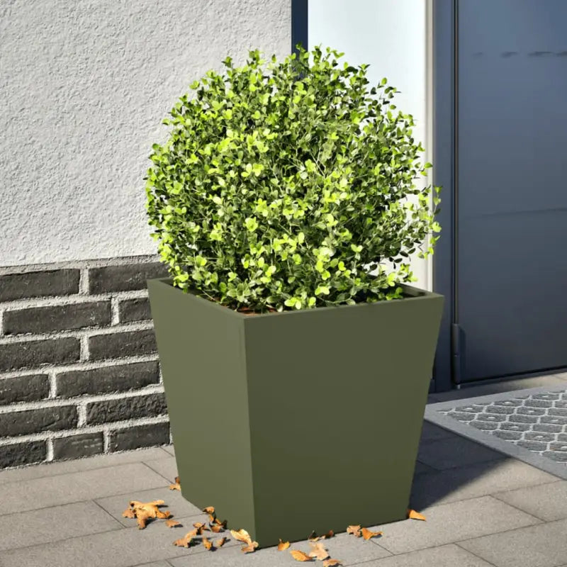 Plantenbakken voor je favoriete planten voor tuin en balkon - Staal/Groen / 40 x 40 x 40 cm / 1 - Bloempotten &