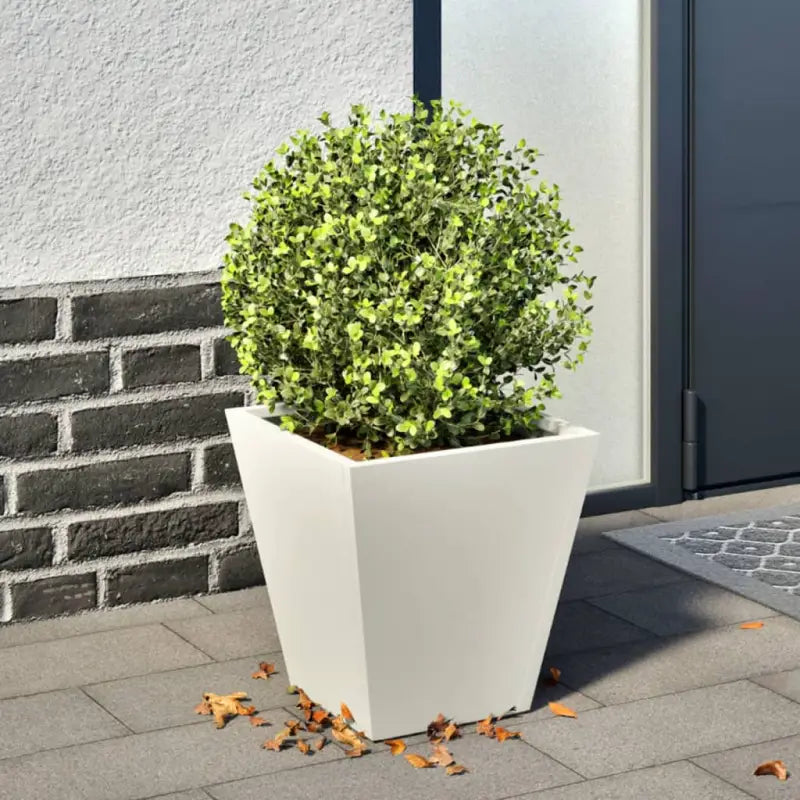 Plantenbakken voor je favoriete planten voor tuin en balkon - Staal/Wit / 30 x 30 x 30 cm / 1 - Bloempotten &