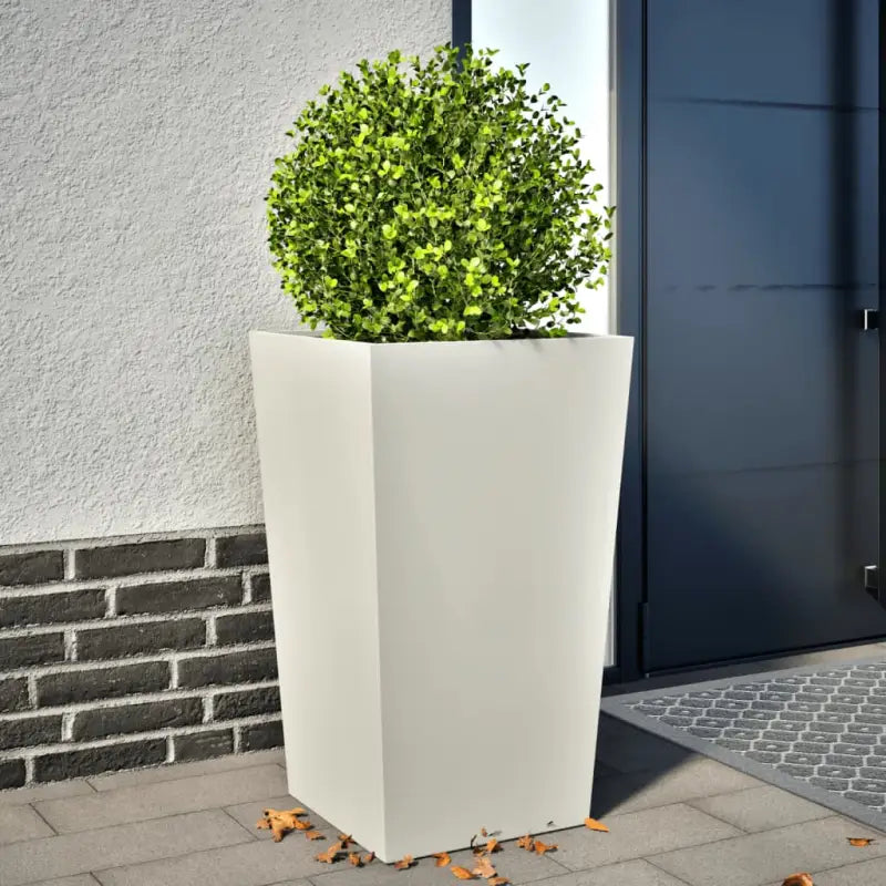 Plantenbakken voor je favoriete planten voor tuin en balkon - Staal/Wit / 45 x 45 x 75 cm / 1 - Bloempotten &